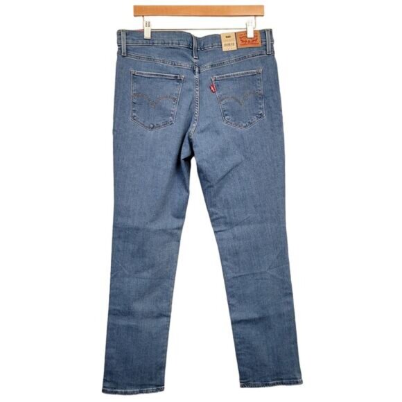 Levi's 312 Jeans Women's 32 SHORT Blue Mid Rise Shaping Slim Stretch Denim NEW - Picture 2 of 14